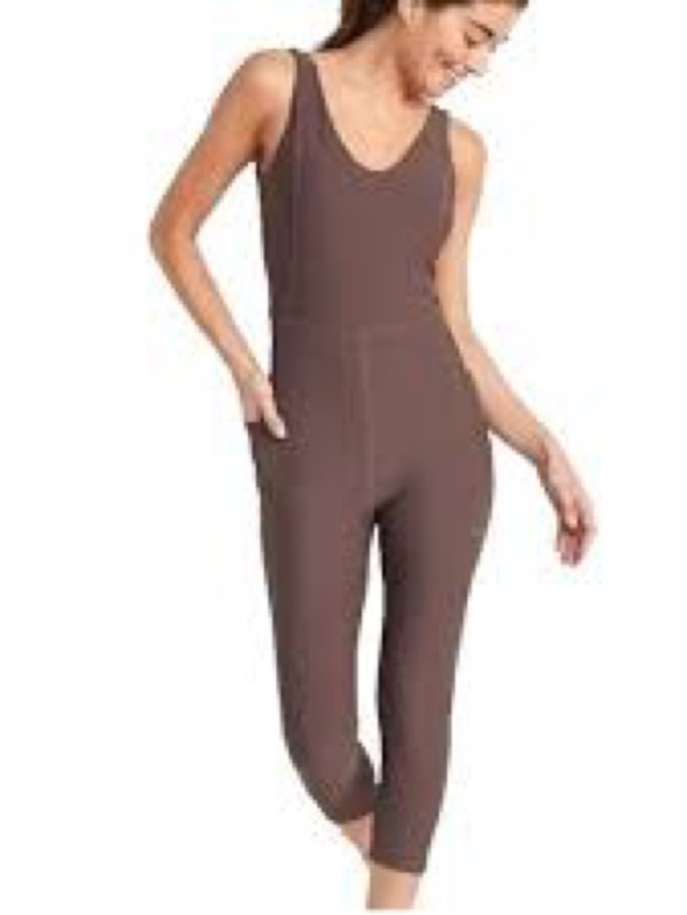 Old Navy Active Cropped Jumpsuit with Padded Sports Bra Size S